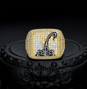 Bague Scorpion en argent sterling avec diamant et moissanite