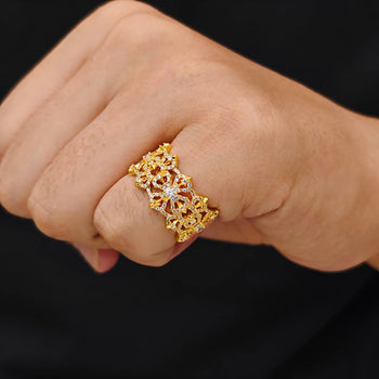 MOISSANITE DIAMOND SPARKLING BAND RING IN STERLING SILVER