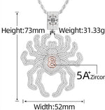 MOISSANITE DIAMOND SPIDER PENDANT IN STERLING SILVER {STYLE 2}