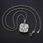 MOISSANITE DIAMOND STAR TAG CHARM PENDANT NECKLACE IN STERLING SILVER