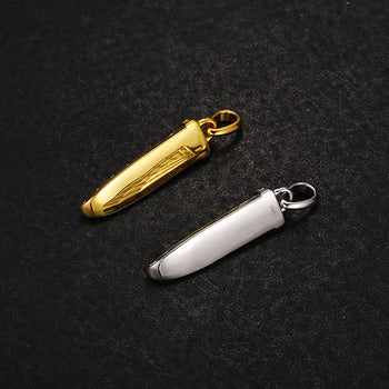 MOISSANIT-DIAMANT-SCHWERTANHÄNGER AUS STERLINGSILBER {STIL 3}