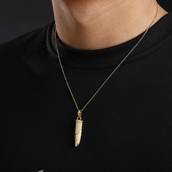 MOISSANIT-DIAMANT-SCHWERTANHÄNGER AUS STERLINGSILBER {STIL 3}