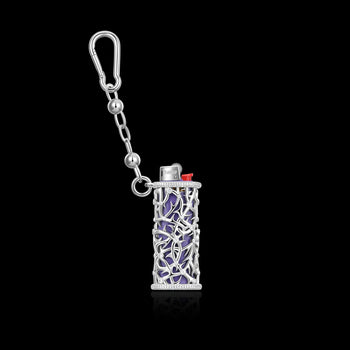 MOISSANITE DIAMOND TWILIGHT VINE LIGHTER CASE IN STERLING SILVER