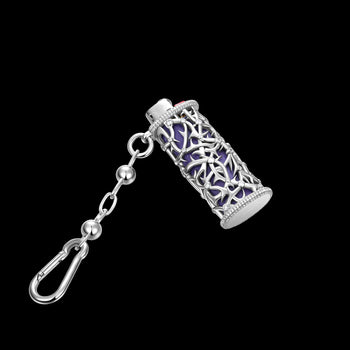 MOISSANITE DIAMOND TWILIGHT VINE LIGHTER CASE IN STERLING SILVER