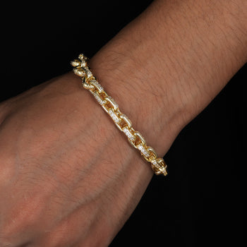 MOISSANITE DIAMOND TWISTED BOX CHAIN BRACELET IN STERLING SILVER - IVORY & EBONY