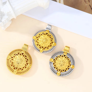 MOISSANITE DIAMOND VINTAGE SPINNER PENDANT IN STERLING SILVER