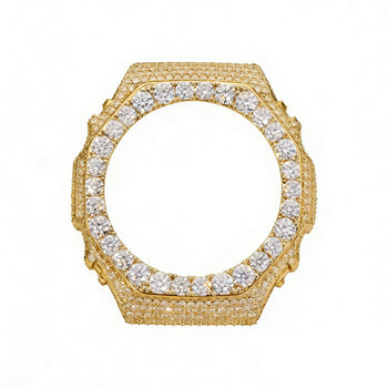 MOISSANITE DIAMOND WATCH BEZEL OR CASE IN STERLING SILVER FOR G-SHOCK GA2100