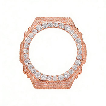 MOISSANITE DIAMOND WATCH BEZEL OR CASE IN STERLING SILVER FOR G-SHOCK GA2100