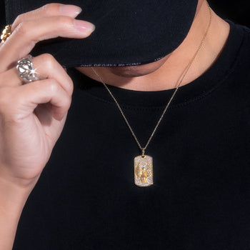 Pendentif grenade ailée en moissanite et diamants, en argent sterling