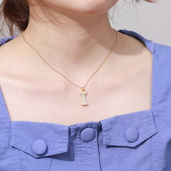 MOISSANIT-HUNDEKNOCHENANHÄNGER AUS STERLINGSILBER