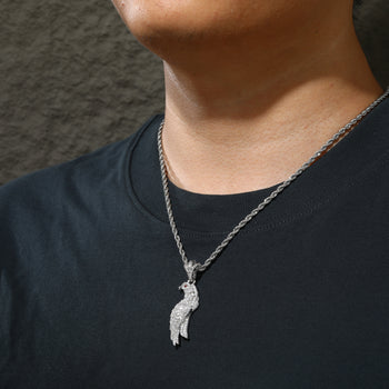 MOISSANIT-ADLER-ANHÄNGER AUS STERLINGSILBER 