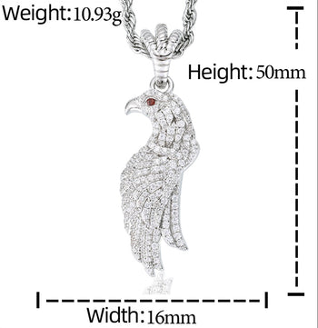 MOISSANIT-ADLER-ANHÄNGER AUS STERLINGSILBER 
