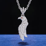 MOISSANITE EAGLE PENDANT IN STERLING SILVER