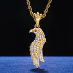 MOISSANITE EAGLE PENDANT IN STERLING SILVER