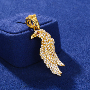 MOISSANIT-ADLER-ANHÄNGER AUS STERLINGSILBER 