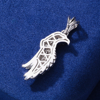 MOISSANIT-ADLER-ANHÄNGER AUS STERLINGSILBER 