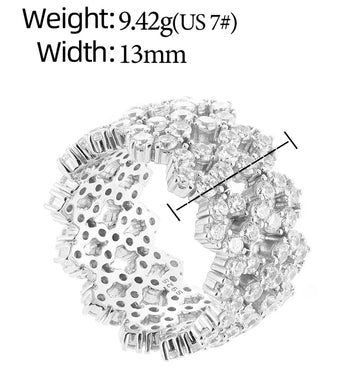 Bague Éternité en moissanite et argent sterling 