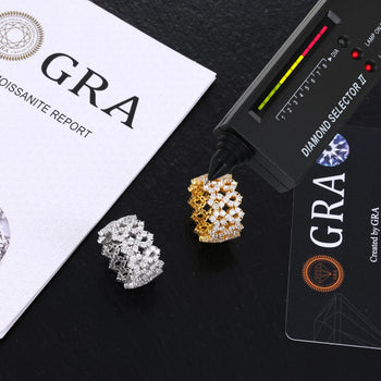 Bague Éternité en moissanite et argent sterling 