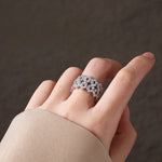 MOISSANITE ETERNITY BLOOM RING IN STERLING SILVER