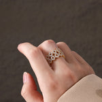 MOISSANITE ETERNITY BLOOM RING IN STERLING SILVER