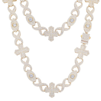 BRACELET À MAILLES CUBINES TAILLÉES EN ARGENT MASSIF