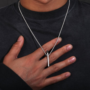 Pendentif flamme en moissanite et argent sterling