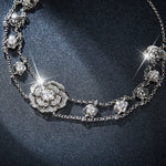 MOISSANITE FLOWER BRACELET IN STERLING SILVER