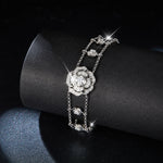 MOISSANITE FLOWER BRACELET IN STERLING SILVER