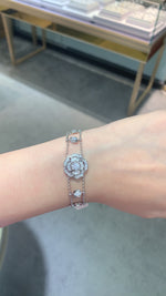 MOISSANITE FLOWER BRACELET IN STERLING SILVER