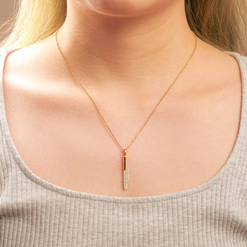 Pendentif couteau fruit en moissanite et argent sterling