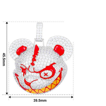 Anhänger „Gloomy Bear“ aus Moissanit in Sterlingsilber