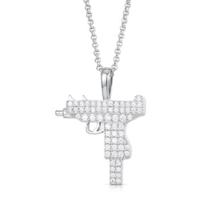 MOISSANIT-PISTOLENAHME AUS STERLINGSILBER