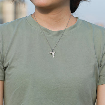 MOISSANIT-PISTOLENAHME AUS STERLINGSILBER