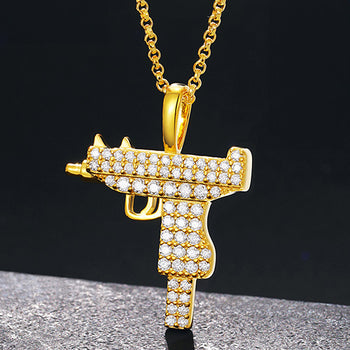 MOISSANIT-PISTOLENAHME AUS STERLINGSILBER