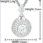 MOISSANITE HALO SPHERE PENDANT IN STERLING SILVER