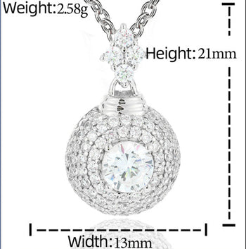 Pendentif en argent sterling avec halo de moissanite 