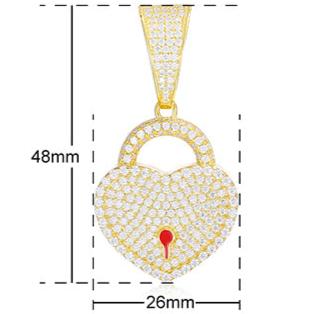 Pendentif en forme de cœur en moissanite et argent sterling