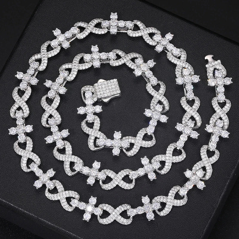 BRACELET À MAILLES CUBINES TAILLÉES EN ARGENT MASSIF