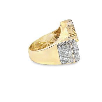 Hausring mit Moissanit aus Sterlingsilber