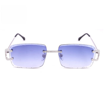 MOISSANITE ICED OUT COLORED LENS SUNGLASSES