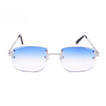 MOISSANITE ICED OUT COLORED LENS SUNGLASSES STYLE 2