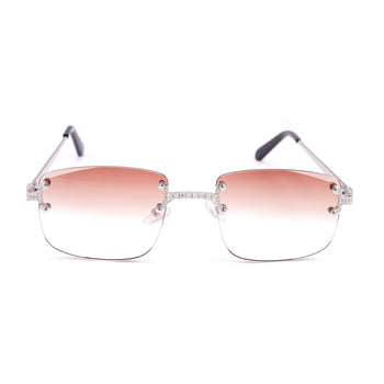 MOISSANITE ICED OUT COLORED LENS SUNGLASSES STYLE 2