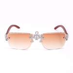 MOISSANITE ICED OUT CROSS SUNGLASSES