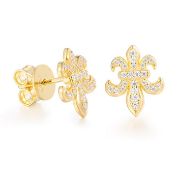 Boucles d'oreilles clous en moissanite iris en argent sterling