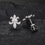 MOISSANITE IRIS STUD EARRINGS IN STERLING SILVER