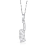 MOISSANITE KNIFE PENDANT IN STERLING SILVER