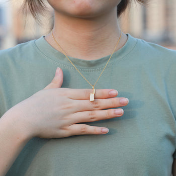 Pendentif couteau en moissanite et argent sterling