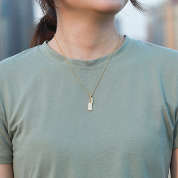 Pendentif couteau en moissanite et argent sterling