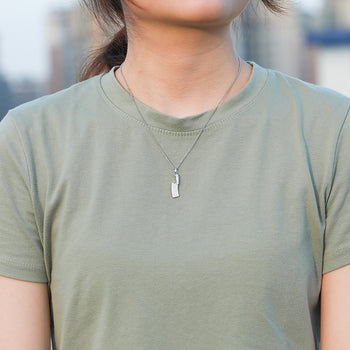 Pendentif couteau en moissanite et argent sterling