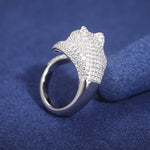 MOISSANITE CAT RING IN STERLING SILVER